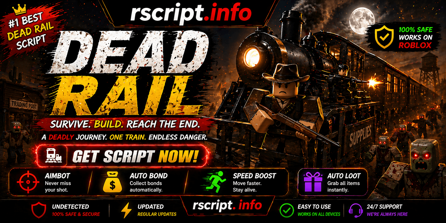 Top 3 Dead Rails Script (2026) – Auto Farm Bonds, Infinite Items, ESP & Bring Items