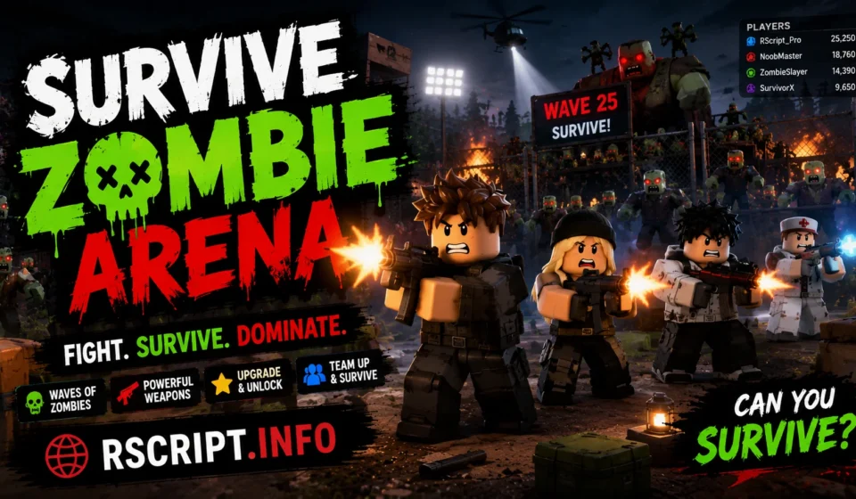 Survive Zombie Arena Script with Auto Farm Void Shards 2026