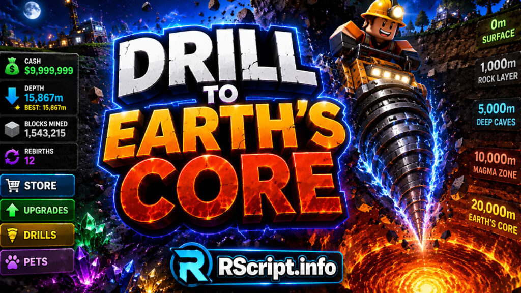 Top Drill to Earth’s Core Script 2026 with Auto TP Ores