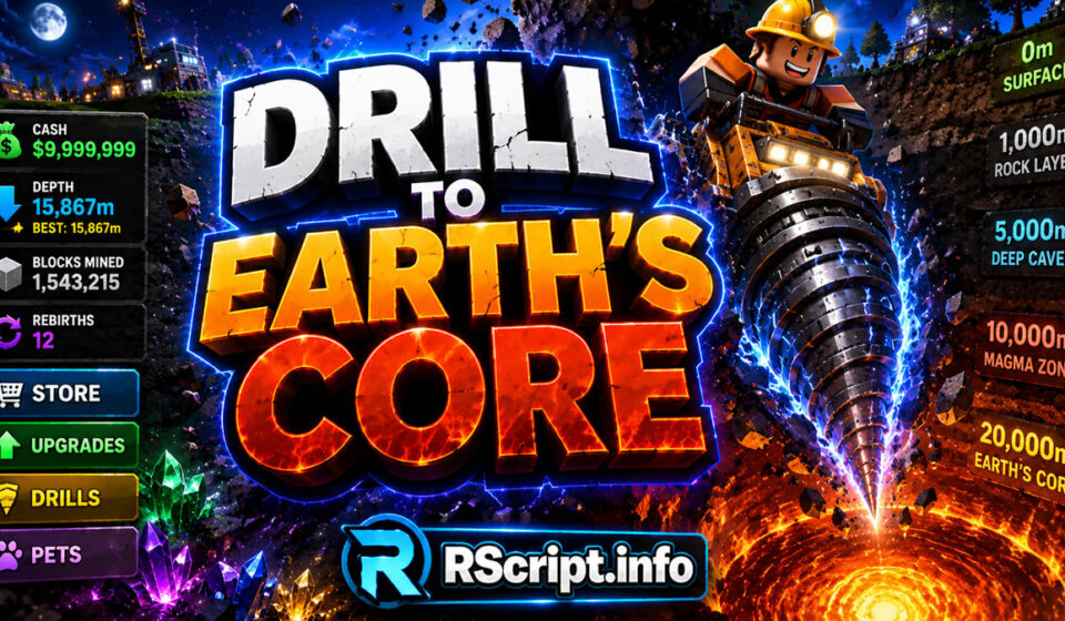 Top Drill to Earth’s Core Script 2026 with Auto TP Ores