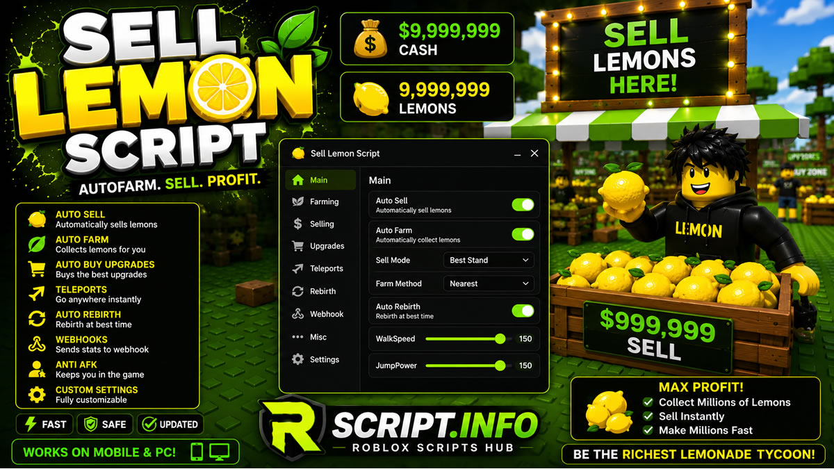Top Sell Lemons Script 2026 for Money Farm and Auto Sell 23 Top Sell Lemons Script 2026 for Money Farm and Auto Sell